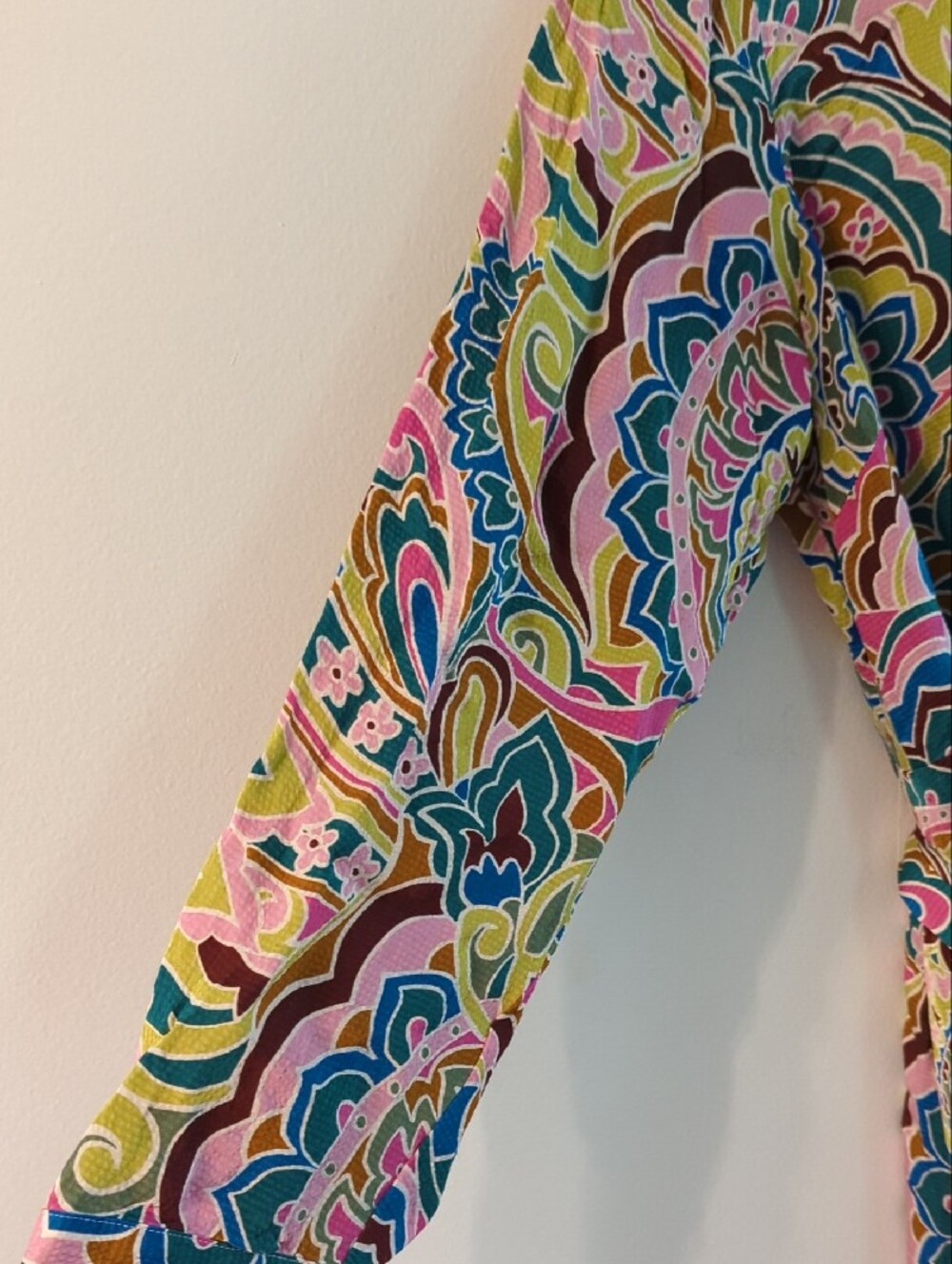 Boden Kate Satin Shirt Dress in Multicolor Paisley, US 16-18R - Picture 6 of 8